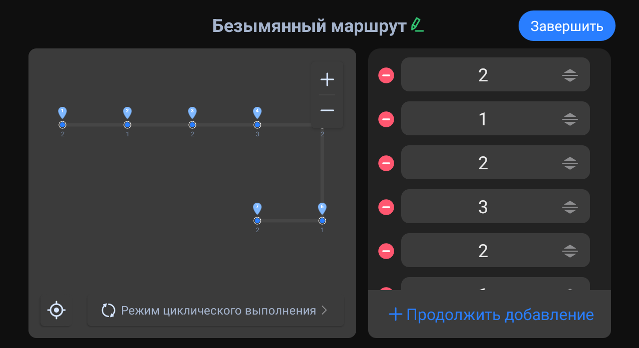 Конфигурация круиза