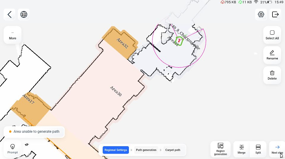 результатсплита сложной зоны